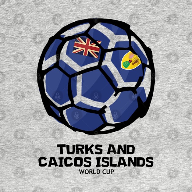 Turks and Caicos Islands Football Country Flag by KewaleeTee